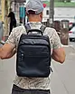 Чоловічий шкіряний рюкзак для документів і ноутбука 15,6 зручний міський повсякденний, фото 7