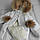 Зимний белый цельный комбинезон Moschino для новорожденных, фото 3