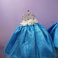 Костюм новорічний сніжинка 1-8 років спідниця блакитна фатинова та корона 1 шт, фото 3