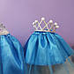 Костюм новорічний сніжинка 1-8 років спідниця блакитна фатинова та корона 1 шт, фото 4