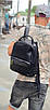 Рюкзак натуральної шкіри міської зручний молодіжний Катана чорного кольору, фото 8