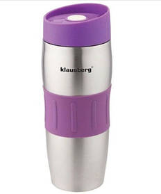 Термокружка Klausberg KB-7100 380мл. Сріблясто-Фіолетоваalleg Качество