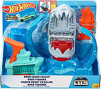 Игровой набор Хот Вилс Голодная Акула-робот Hot Wheels City Robo Shark Frenzy GJL12 Mattel Оригинал