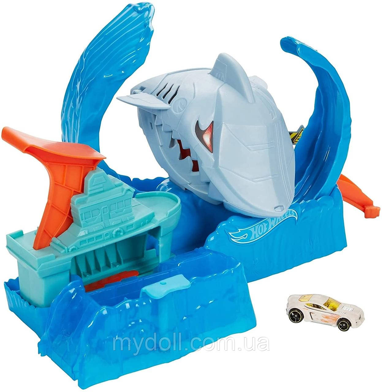 Игровой набор Хот Вилс Голодная Акула-робот Hot Wheels City Robo Shark Frenzy GJL12 Mattel Оригинал - фото 2 - id-p1530616465