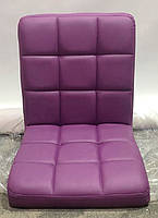 Стілець Augusto 4-GD-Base фіолетовий шкірозамінник 1031, на квадратній золотій опорі з регулюванням висоти, фото 3