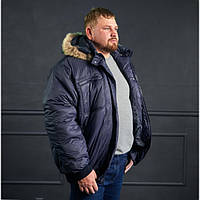 Зимняя куртка BORCAN с капющоном из натурального меха большой размер