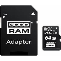 Micro SDXC 64Gb Goodram Class 10 с адаптером