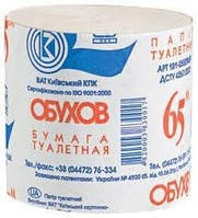 Бумага туалетная "Обухов" упаковка картон 48 шт и полиэтилен 8 шт