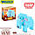 Конструктор Wader Baby Blocks Слон Сафарі 23 елемента 41502, фото 4