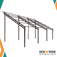 Посилена система кріплень для сонячних панелей наземна (металопрокат)