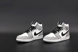 Зимові Чоловічі сірі Кросівки Nike Air Jordan 1 Retro