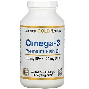 Вітаміни омега 3 California Gold Nutrition Omega-3 Premium Fish Oil (240 капсул.), фото 1