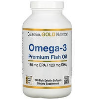 Витамины омега 3 California Gold Nutrition Omega-3 Premium Fish Oil (240 капсул.)