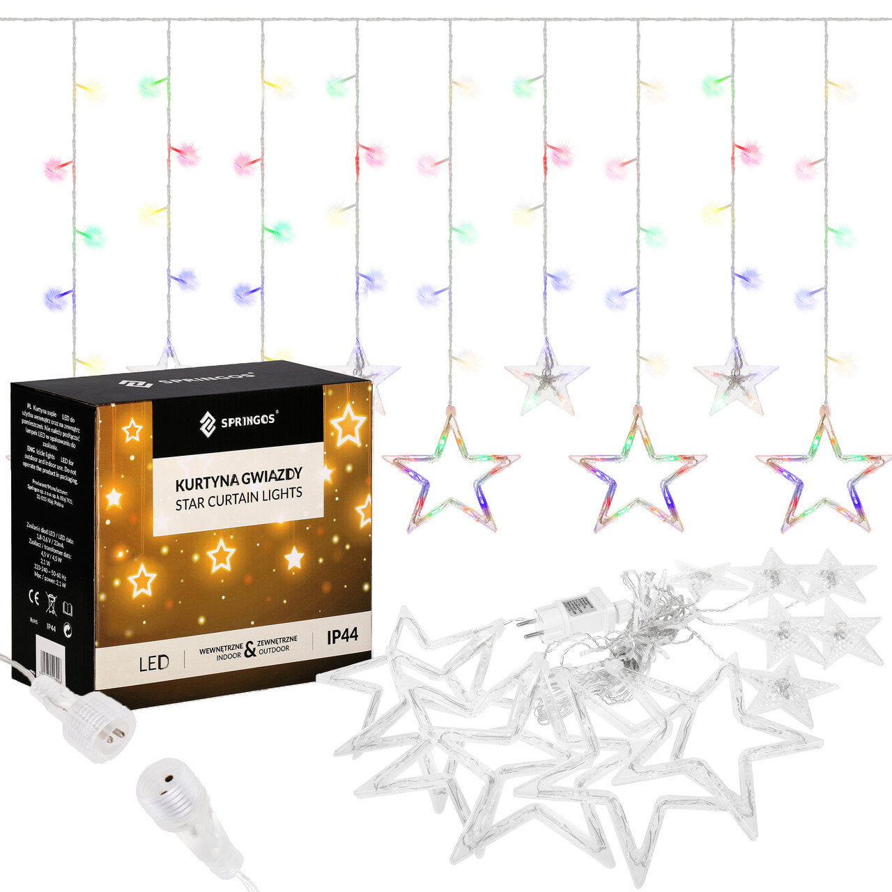 Гірлянда бахрома вулична (зовнішня) Springos 2 м 138 LED CL4017 Mix
