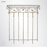 Кований вішак в передпокій №1 чорний/бронза