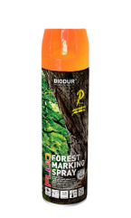 Флуоресцентна аерозольна фарба для маркування лісу Biodur Forest Marking Spray помаранчева500мл