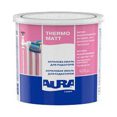 Емаль акрилова для радіаторів Aura Luxpro Thermo Matt білий матова 0.75л