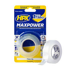 Двосторонній скотч HPX MAXPOWER 19мм х 2м