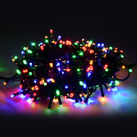 Xmas Нитка 500 LED Мультик (чорний дріт, 35 метрів)