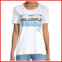 Женская футболка Karl Lagerfeld ParisLicense Plate T-Shirt. ОРИГИНАЛ. Размер M