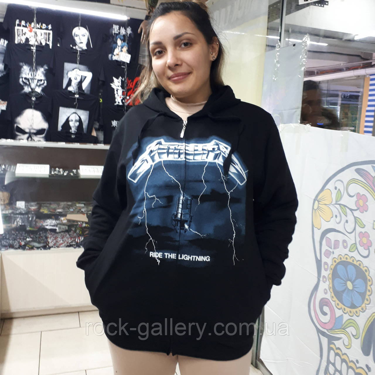 Толстовка/худi на молнии "Metallica" розмір 3XL