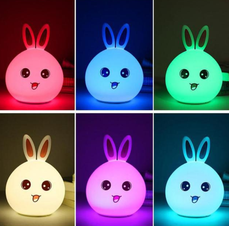 Дитячий нічник Rabbit Silicone Lamp силіконовий бездротовий сенсорний світильник