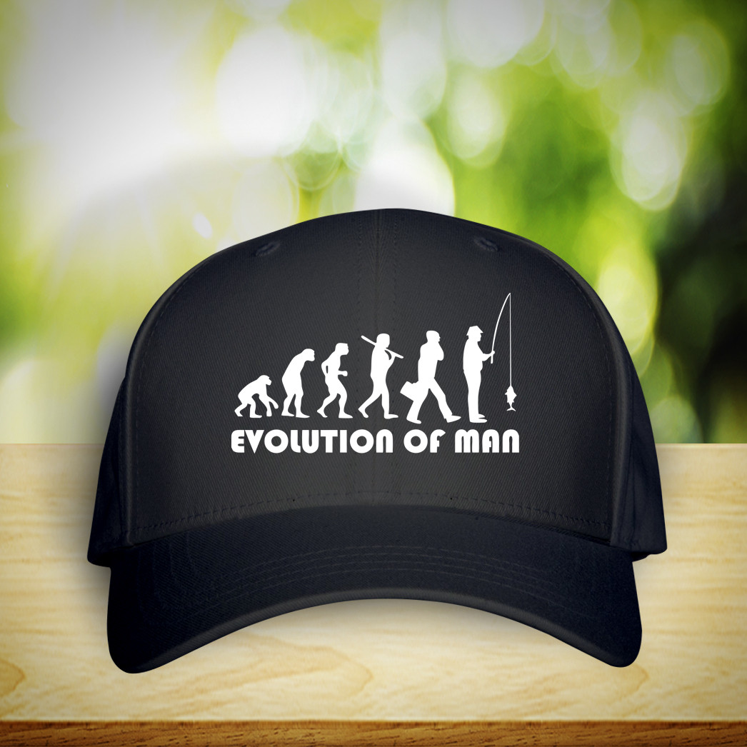 Кепка (бейсболка) з принтом "Evolution of man" Push IT