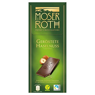 Шоколад Чорний з Смаженою Фундуком Мозер Рот Moser Roth Gerostete Hazelnuss 125 г Німеччина