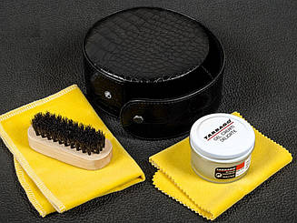 Набір для догляду за взуттям Tarrago Black Travel Kit For Delicate Leather
