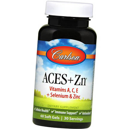Комплекс вітамінів Carlson Labs ACES Vitamins A, C, E + Selenium & Zinc 60 капсул, фото 2