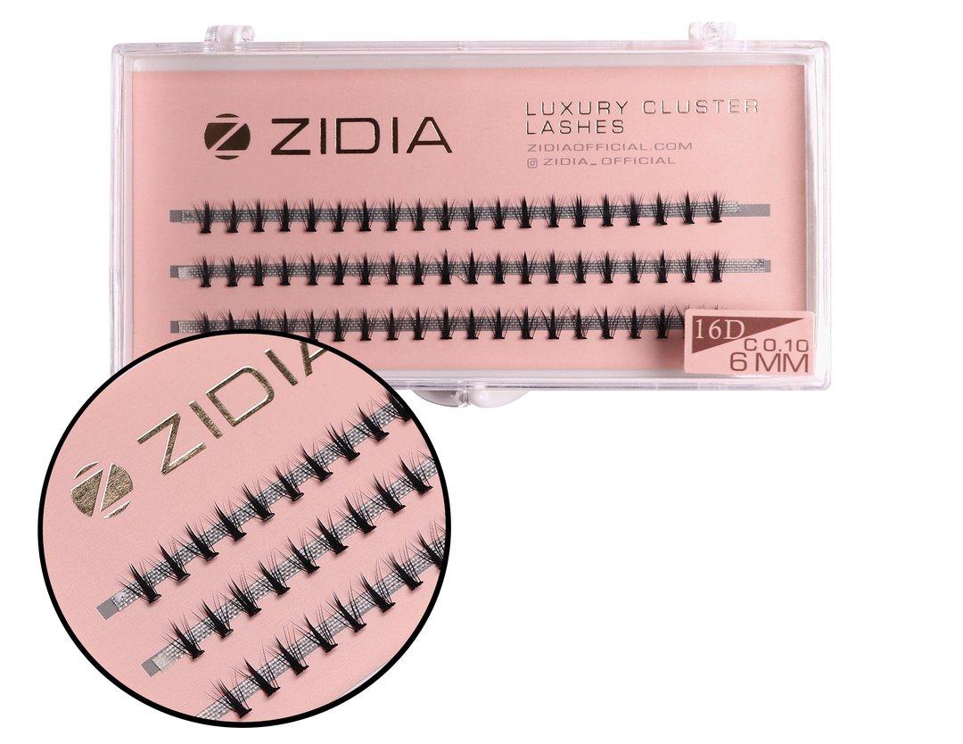 Zidia Cluster lashes 16D KIM C 0, 10 (3 стрічки, розмір 6 mm)