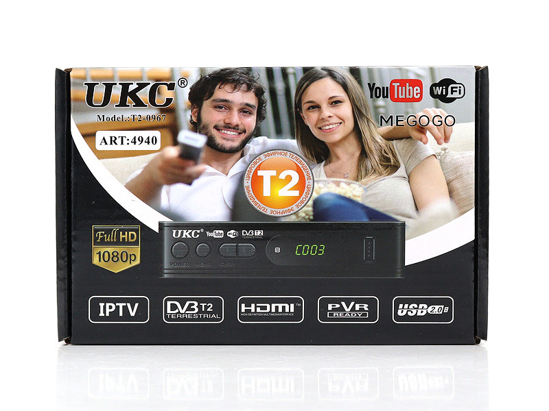 Цифровой эфирный приемник с экраном DVB-T2 UKC IPTV/YouTube/WiFi/MP4/4K/1080 T2-0967 40шт 8064 - фото 4 - id-p1525027351