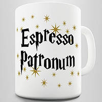 Белая кружка (чашка) с принтом Espresso Patronum Novelty Mug