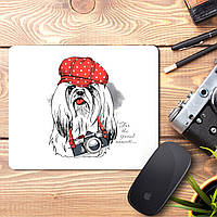 Килимок для миші з принтом Собака-фотограф "For the special moments..."