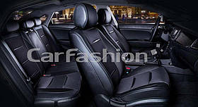 Каркасні чохли-накидки на сидіння CarFashion, модель BUSINESS PLUS, чорний/чорний