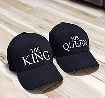 Парні кепки (бейсболки) з принтом "The King. His Queen" Push IT