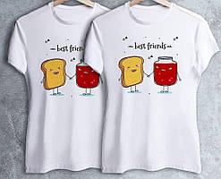 Парні футболки з принтом "Best Friend: Тост та Варення" Push IT