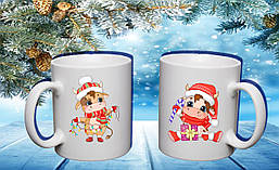 Парні білі чашки з принтом "Корівки"