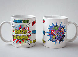 Білий кухоль (чашка) з принтом "Випуск 2021 у саду"