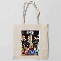 Еко-сумка, шоппер з принтом повсякденна "Adventure Calling Emotions (музична група A. C. E)"