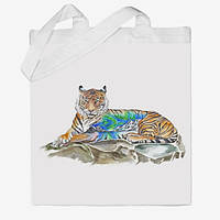 Еко-сумка, шоппер з принтом повсякденне З Новим роком