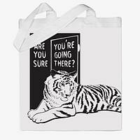 Еко-сумка, шоппер з принтом повсякденне З Новим роком