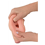 Мастурбатор 21 см фаллоїмітатор 3в1, насадка збільшувач члена, синімні іграшки для сексу, фото 7