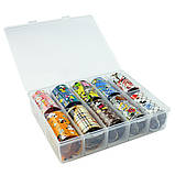 Набір для манікюру кольорова листова фольга 10шт, фольга для дизайну, фольга для лиття, фольга косметична, фото 2