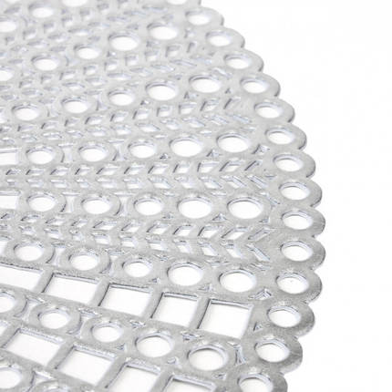 Серветки сервірувальні "Калатея" 37 см, срібло, в пакованні 12 шт. (8907-030), фото 2