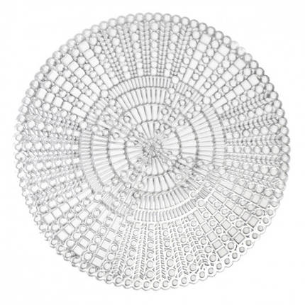 Серветки сервірувальні "Калатея" 37 см, срібло, в пакованні 12 шт. (8907-030), фото 1