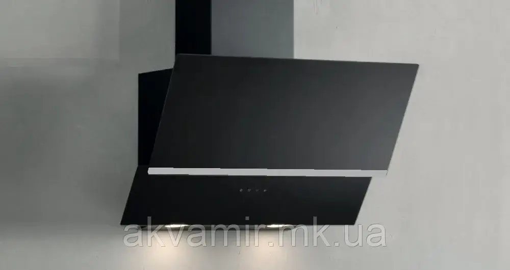 Вытяжка Fabiano Ventura 60 Black (черное стекло) наклонная, фото 1