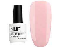 Гель моделирующий NUB Fast Builder In A Bottle 04 Pink с кисточкой, светло-розовый, 14 мл