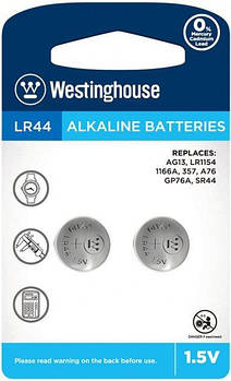 Батарейка в години LR44 AG13 Westinghouse Alkaline (2шт./уп.)