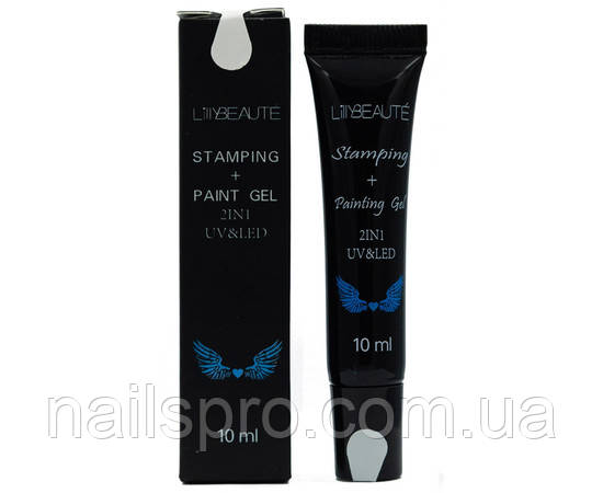 Краска для стемпинга Lilly Beaute 10 мл, Белая 01